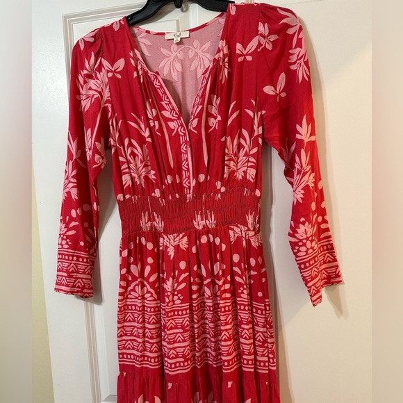 Easel Floral Boho Rayon Maxi Dress, Women’s Size Small - Picture 3 of 8